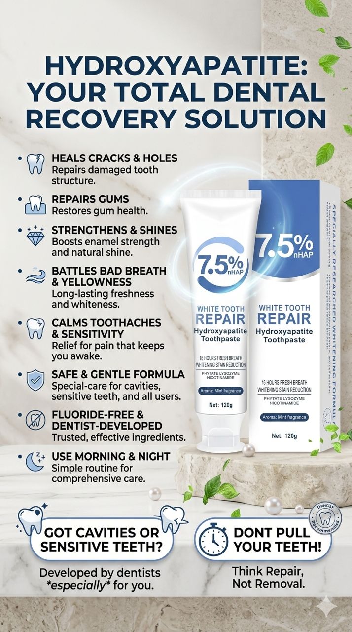 Hydroxyapatite toothpaste dental recovery